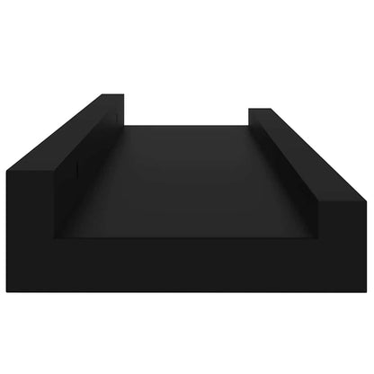 Prateleiras de parede 4 pcs 40x9x3 cm preto