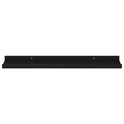 Prateleiras de parede 4 pcs 60x9x3 cm preto