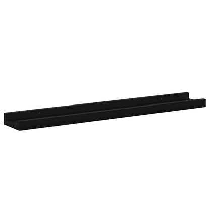 Prateleiras de parede 4 pcs 60x9x3 cm preto