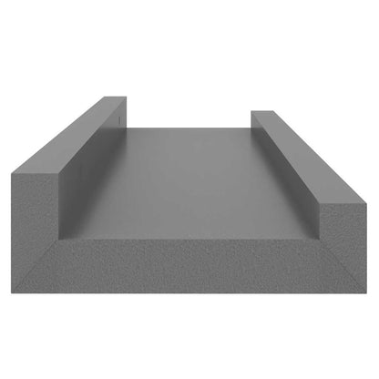 Prateleiras de parede 4 pcs 40x9x3 cm cinzento