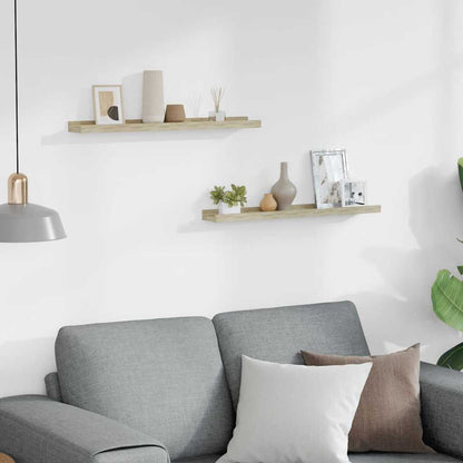Prateleiras de parede 2 peças Carvalho Sonoma 60x9x3 cm