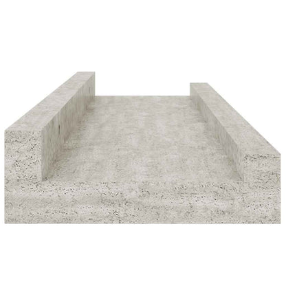 Prateleiras de parede 2 pcs 40x9x3 cm cinzento cimento