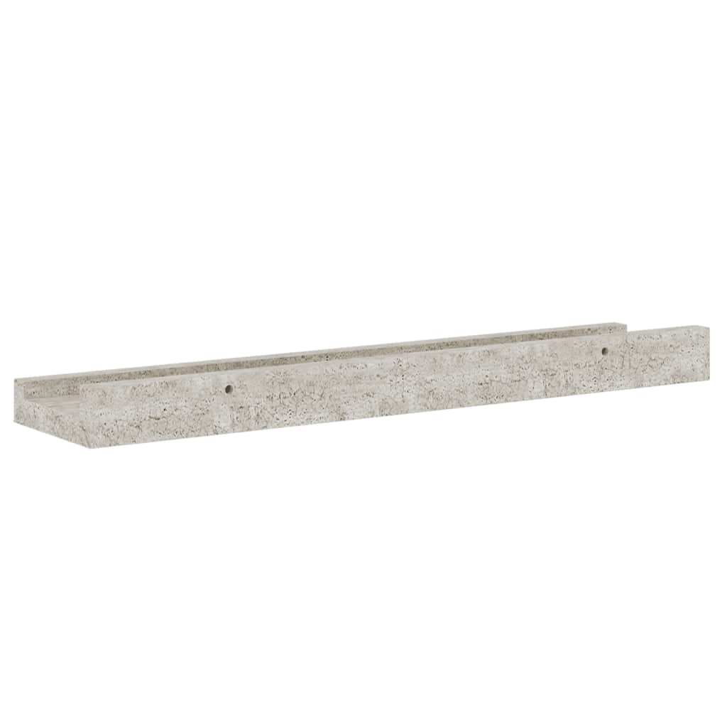 Prateleiras de parede 2 pcs 40x9x3 cm cinzento cimento