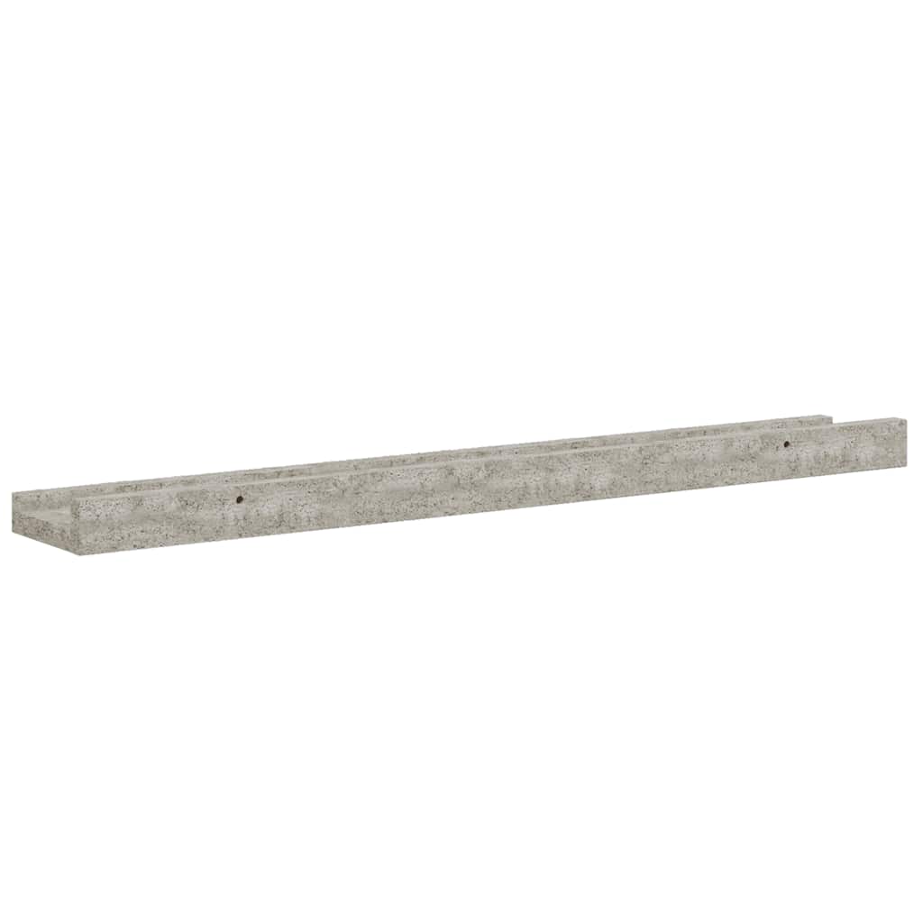 Prateleiras de parede 2 pcs 60x9x3 cm cinzento cimento