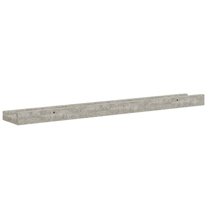 Prateleiras de parede 2 pcs 60x9x3 cm cinzento cimento
