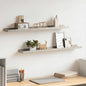 Prateleiras de parede 2 pcs 80x9x3 cm cinzento cimento