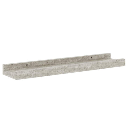 Prateleiras de parede 4 pcs 40x9x3 cm cinzento cimento