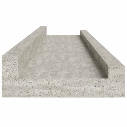 Prateleiras de parede 4 pcs 60x9x3 cm cinzento cimento