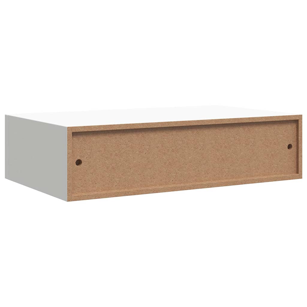 Prateleira de parede com gaveta MDF 40x23,5x10 cm branco