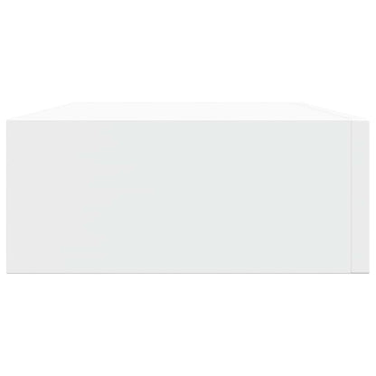 Prateleiras de parede com gavetas 2pcs MDF 40x23,5x10 cm branco