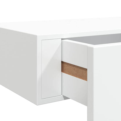 Prateleiras de parede com gavetas 2pcs MDF 40x23,5x10 cm branco