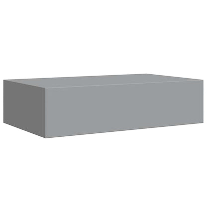 Prateleiras de parede com gavetas 2 pcs MDF 40x23,5x10 cm cinza