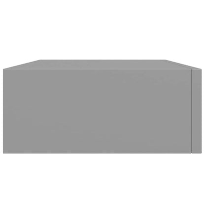 Prateleiras de parede com gavetas 2 pcs MDF 40x23,5x10 cm cinza