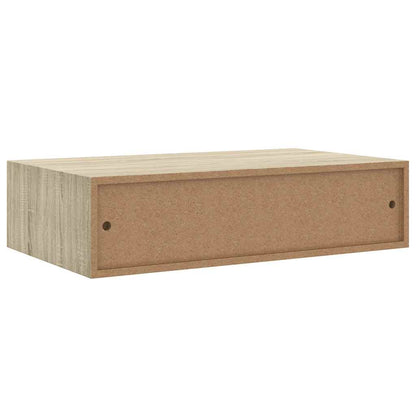 Prateleira de parede com gaveta MDF 40x23,5x10 cm cor carvalho