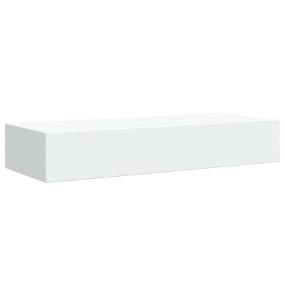 Prateleiras de parede com gavetas 2pcs MDF 60x23,5x10 cm branco