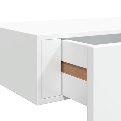 Prateleiras de parede com gavetas 2pcs MDF 60x23,5x10 cm branco