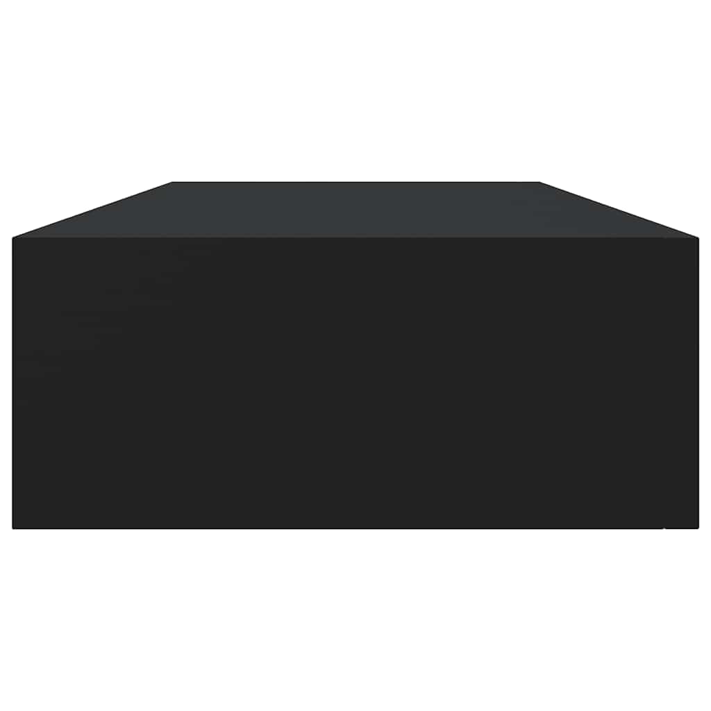 Prateleira de parede com gaveta MDF 60x23,5x10 cm preto