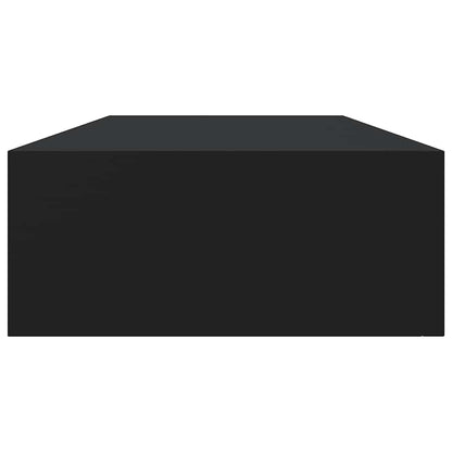 Prateleira de parede com gaveta MDF 60x23,5x10 cm preto