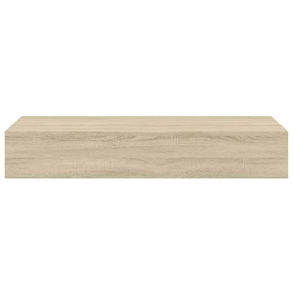 Prateleiras parede c/ gavetas 2 pcs MDF 60x23,5x10 cm carvalho