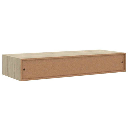 Prateleiras parede c/ gavetas 2 pcs MDF 60x23,5x10 cm carvalho
