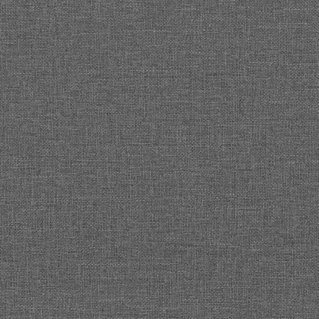 Cadeira de descanso com banco tecido cinzento-escuro