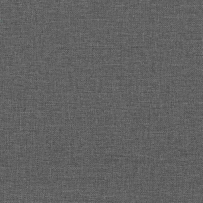 Cadeira de descanso com banco tecido cinzento-escuro