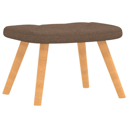 Cadeira de descanso com banco tecido castanho