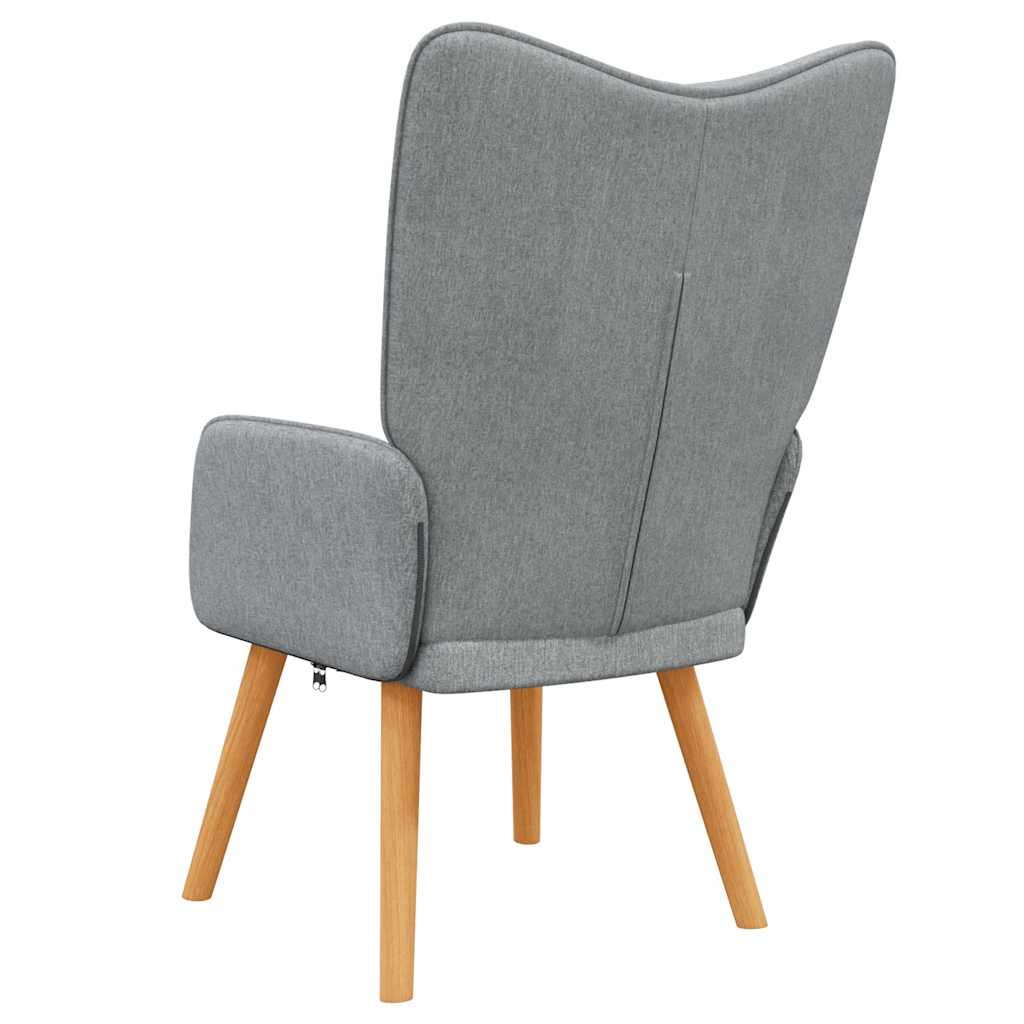 Cadeira de descanso tecido cinzento-claro