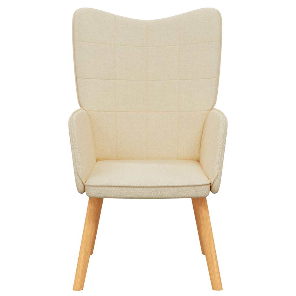 Cadeira de descanso tecido cor creme