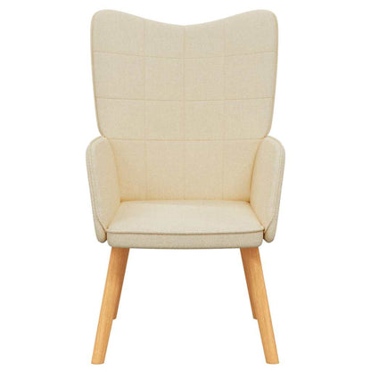 Cadeira de descanso tecido cor creme