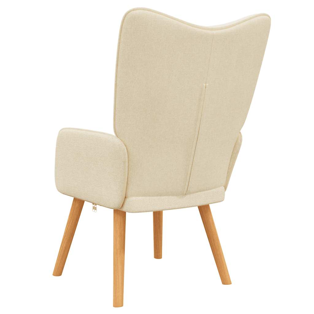 Cadeira de descanso tecido cor creme