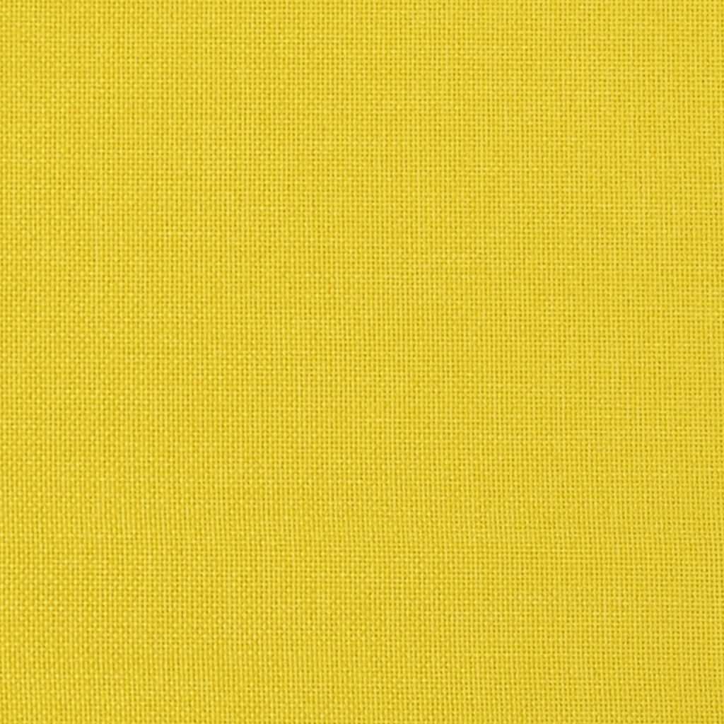 Cadeira de descanso com banco tecido amarelo mostarda