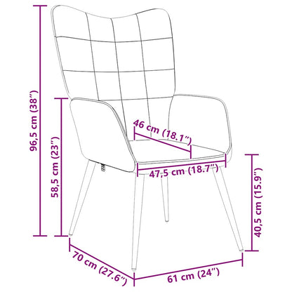 Cadeira de descanso tecido azul