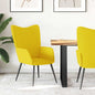 Cadeira de descanso tecido amarelo mostarda