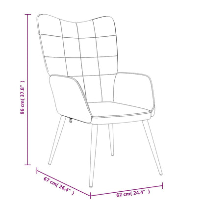 Cadeira de descanso com banco tecido preto