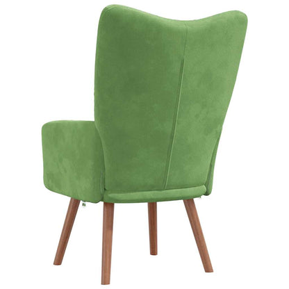 Cadeira de descanso veludo verde-claro