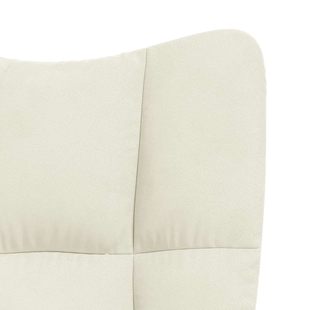 Cadeira de descanso veludo branco nata