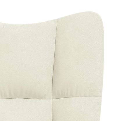 Cadeira de descanso veludo branco nata