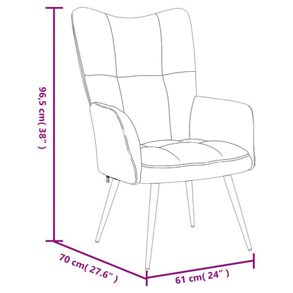 Cadeira de descanso veludo preto