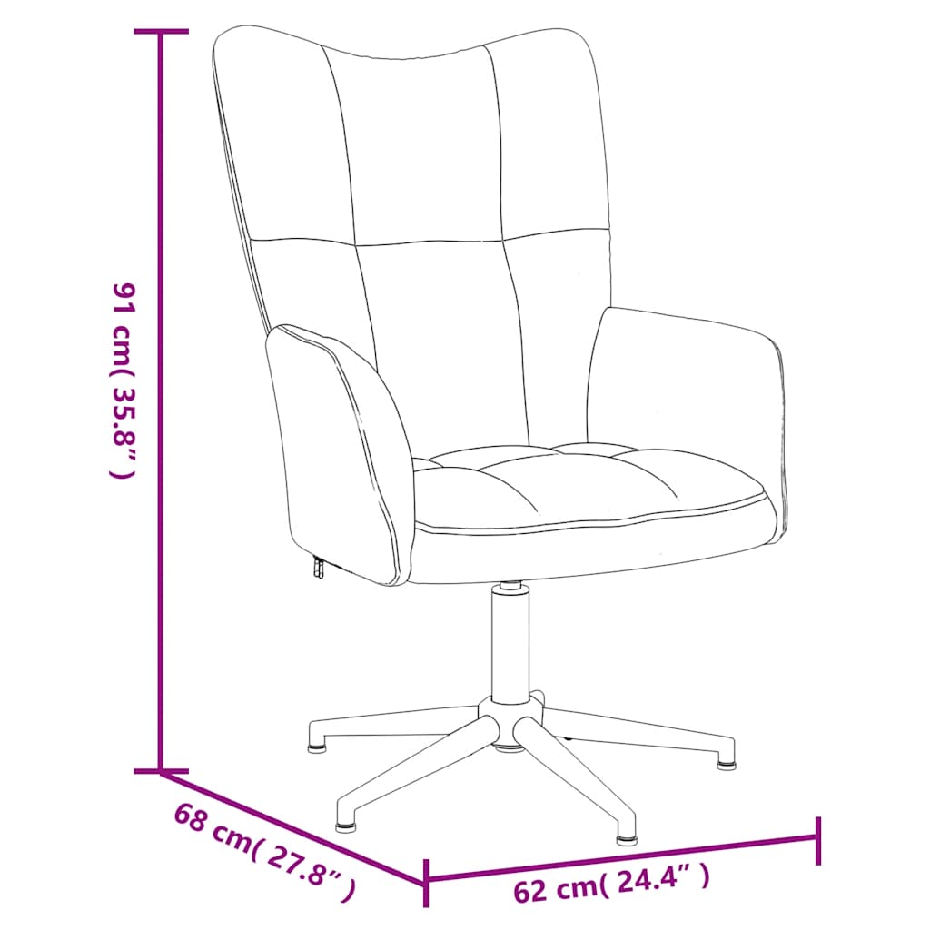 Cadeira de descanso veludo preto