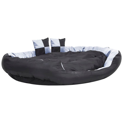 Almofadão p/ cães reversível e lavável 150x120x25cm cinza/preto