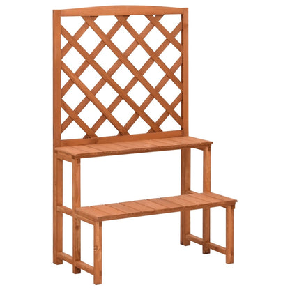 Suporte de plantas com treliça 70x42x115 cm abeto maciço