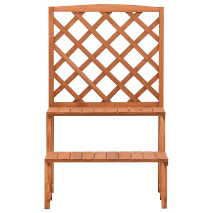 Suporte de plantas com treliça 70x42x115 cm abeto maciço