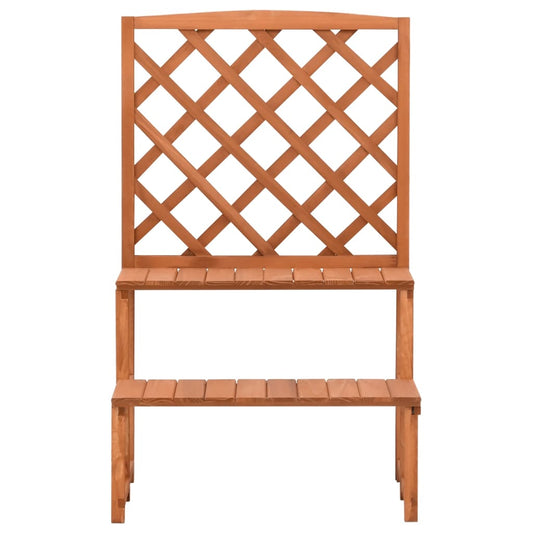 Suporte de plantas com treliça 70x42x115 cm abeto maciço