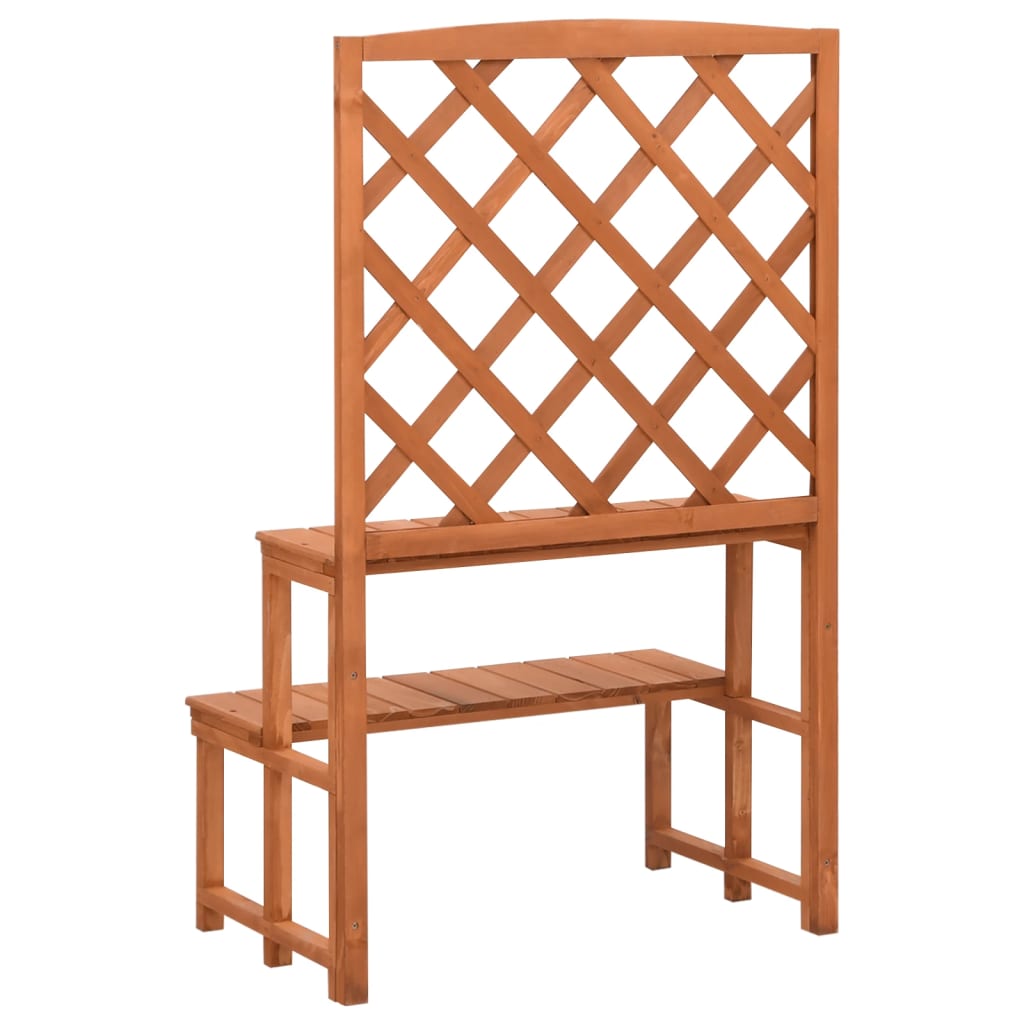 Suporte de plantas com treliça 70x42x115 cm abeto maciço