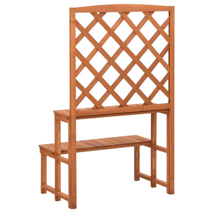 Suporte de plantas com treliça 70x42x115 cm abeto maciço