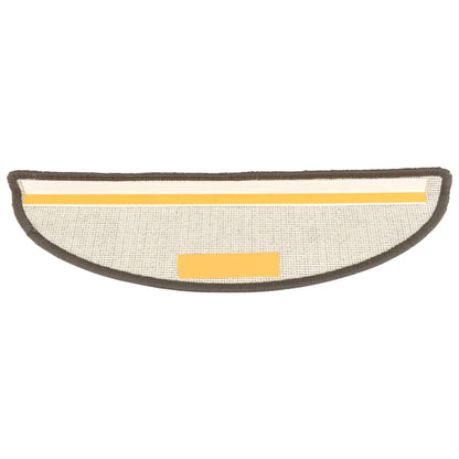 Tapetes de escada 15 peças 56x17x3 cm cinza semicircular