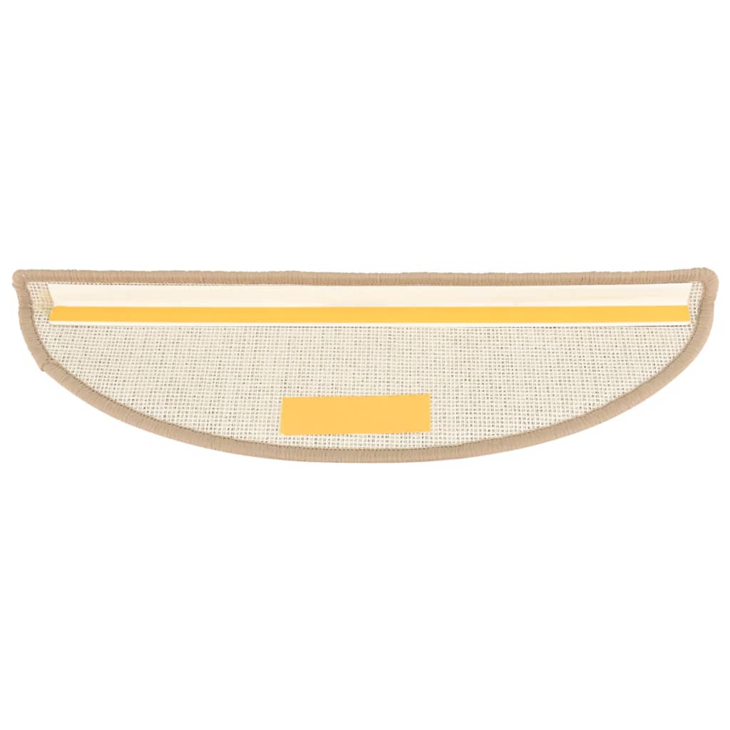 Tapetes de escada 15 peças 56x17x3 cm marrom semicircular