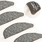 Tapete/carpete para degraus 15 pcs 56x17x3 cm antracite