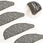 Tapete/carpete para degraus 15 pcs 65x21x4 cm antracite